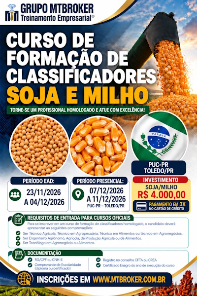 CURSO DE FORMACAO DE CLASSIFICADORES DE SOJA E MILHO EM TOLEDO PR